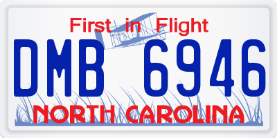 NC license plate DMB6946