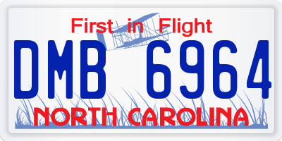 NC license plate DMB6964