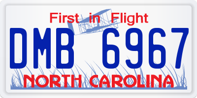 NC license plate DMB6967