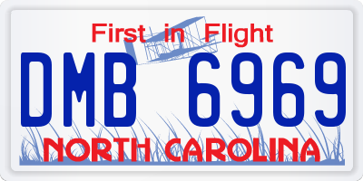 NC license plate DMB6969
