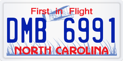 NC license plate DMB6991