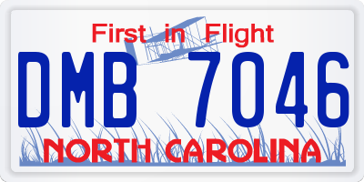 NC license plate DMB7046