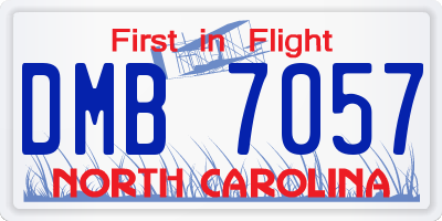 NC license plate DMB7057