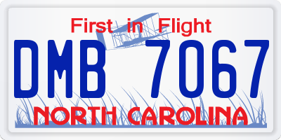 NC license plate DMB7067