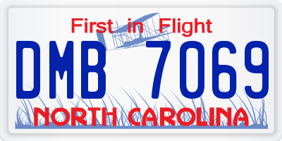 NC license plate DMB7069