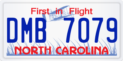 NC license plate DMB7079