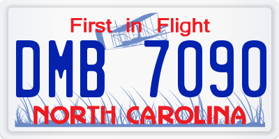 NC license plate DMB7090