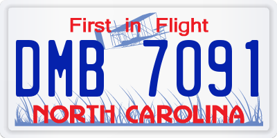 NC license plate DMB7091