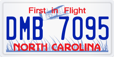 NC license plate DMB7095