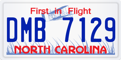NC license plate DMB7129
