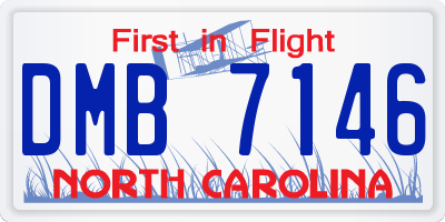 NC license plate DMB7146