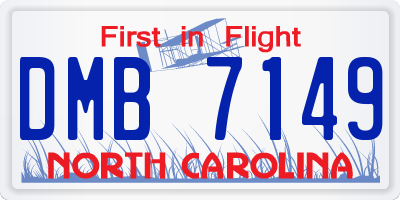 NC license plate DMB7149
