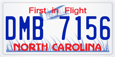NC license plate DMB7156