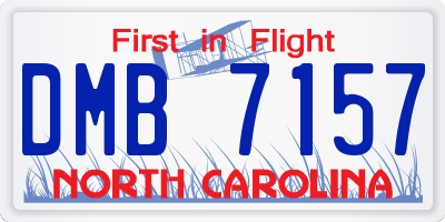 NC license plate DMB7157