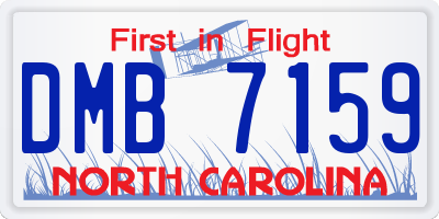 NC license plate DMB7159