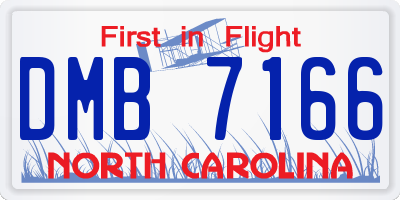 NC license plate DMB7166