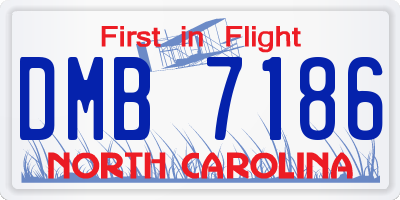 NC license plate DMB7186