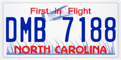 NC license plate DMB7188