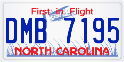 NC license plate DMB7195
