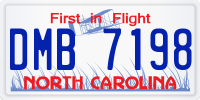 NC license plate DMB7198