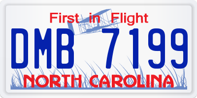 NC license plate DMB7199