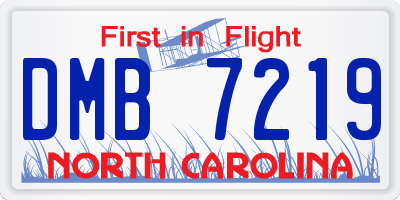 NC license plate DMB7219