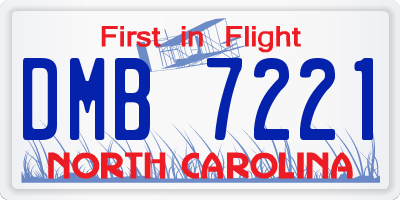 NC license plate DMB7221