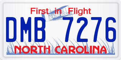 NC license plate DMB7276