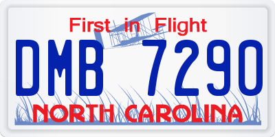 NC license plate DMB7290