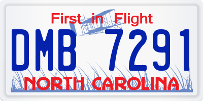 NC license plate DMB7291