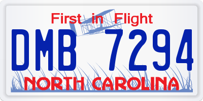 NC license plate DMB7294