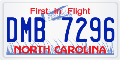 NC license plate DMB7296