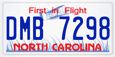 NC license plate DMB7298