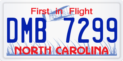 NC license plate DMB7299