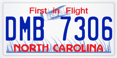 NC license plate DMB7306