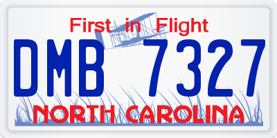 NC license plate DMB7327