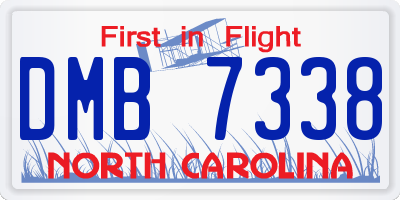 NC license plate DMB7338