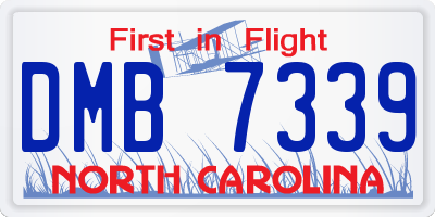 NC license plate DMB7339