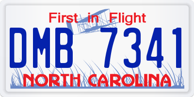NC license plate DMB7341