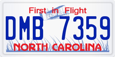 NC license plate DMB7359