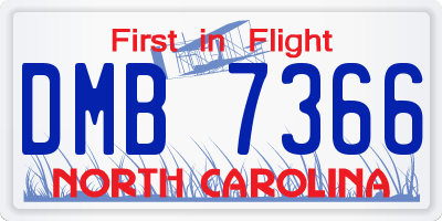 NC license plate DMB7366