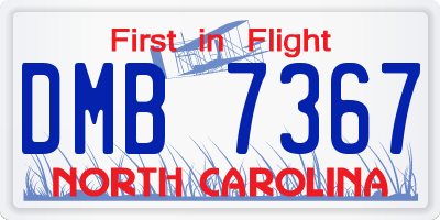 NC license plate DMB7367