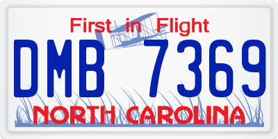 NC license plate DMB7369