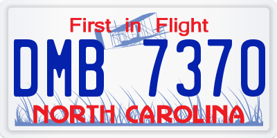 NC license plate DMB7370