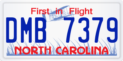 NC license plate DMB7379