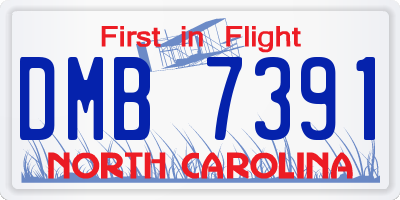 NC license plate DMB7391