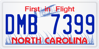 NC license plate DMB7399