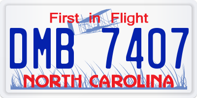 NC license plate DMB7407