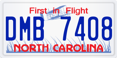 NC license plate DMB7408