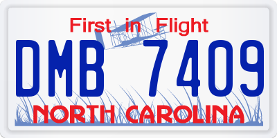 NC license plate DMB7409
